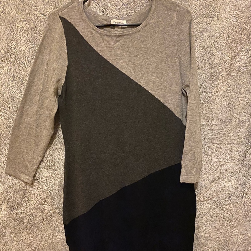 Calvin Klein Colorblock Knit Dress